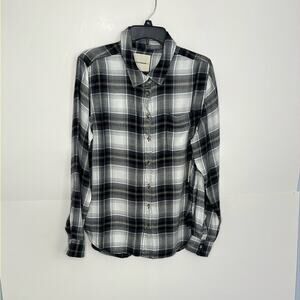 Womens Lucky Brand Plaid Shirt Size Medium